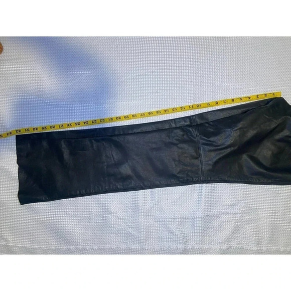 Y2K Pants Laundry by Shelli Segal Black Leather Pants SIZE 6 - Picture 2 of 7